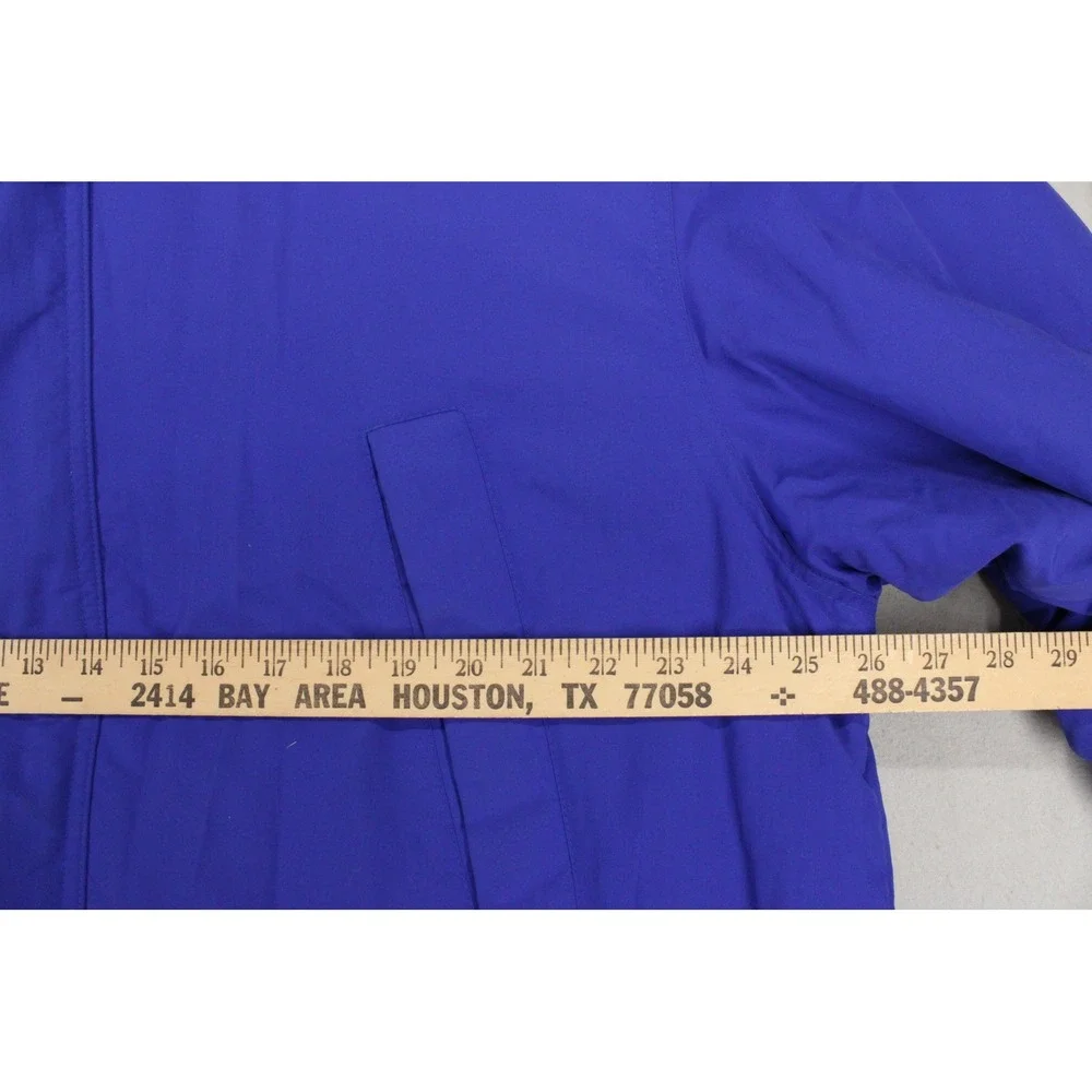 Lands End Squall Parka Mens XL Blue Fleece Lined Insulated Jacket